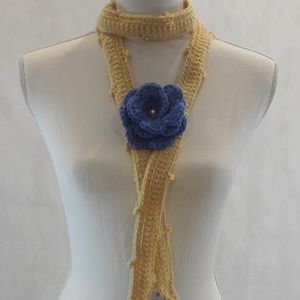 🌹Lariat, Necklace, Flower, Hand crafted, Crochet